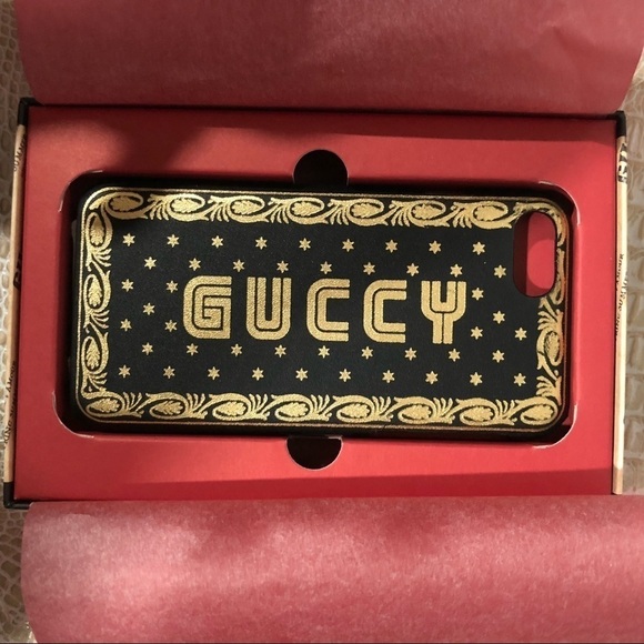 Gucci Other - Gucci Madison de L’Amour Black Gold Guccy Phone Case